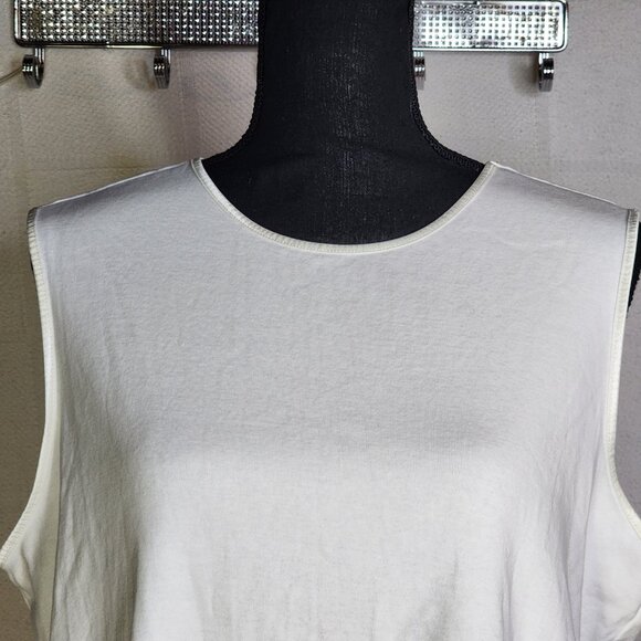 2pk CJ Banks White Cotton Satin Trim Sleeveless Camisole Tank Layering Top Sz 1X - Picture 6 of 16